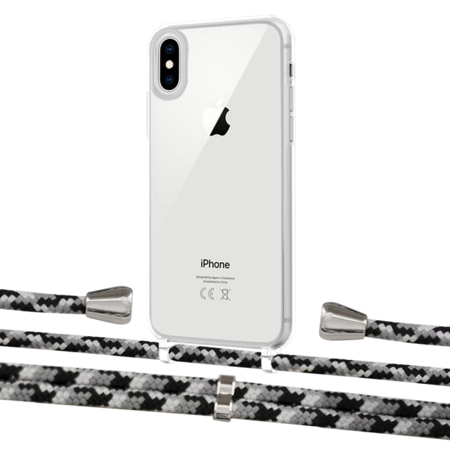 Чехол Upex Crossbody Protection Case для iPhone XS | X Crystal with Aide Life Road and Casquette Silver (UP101581)