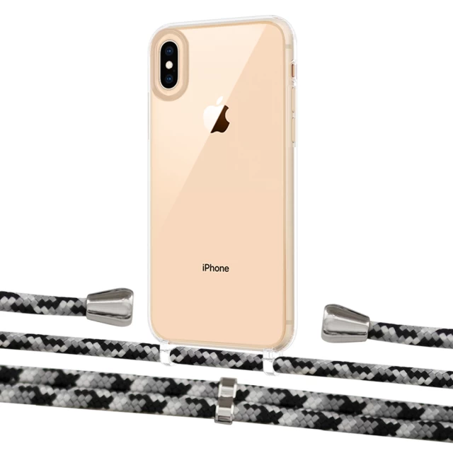 Чохол Upex Crossbody Protection Case для iPhone XS | X Crystal with Aide Life Road and Casquette Silver (UP101581)