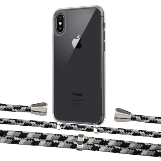 Чохол Upex Crossbody Protection Case для iPhone XS Max Crystal with Aide Life Road and Casquette Silver (UP102141)