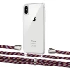 Чехол Upex Crossbody Protection Case для iPhone XS Max Crystal with Aide Burgundy Camouflage and Casquette Silver (UP102146)