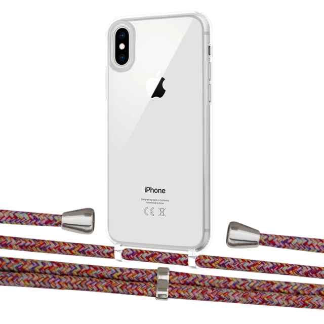 Чохол Upex Crossbody Protection Case для iPhone XS | X Crystal with Aide Melanger and Casquette Silver (UP101591)