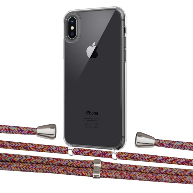 Чохол Upex Crossbody Protection Case для iPhone XS | X Crystal with Aide Melanger and Casquette Silver (UP101591)