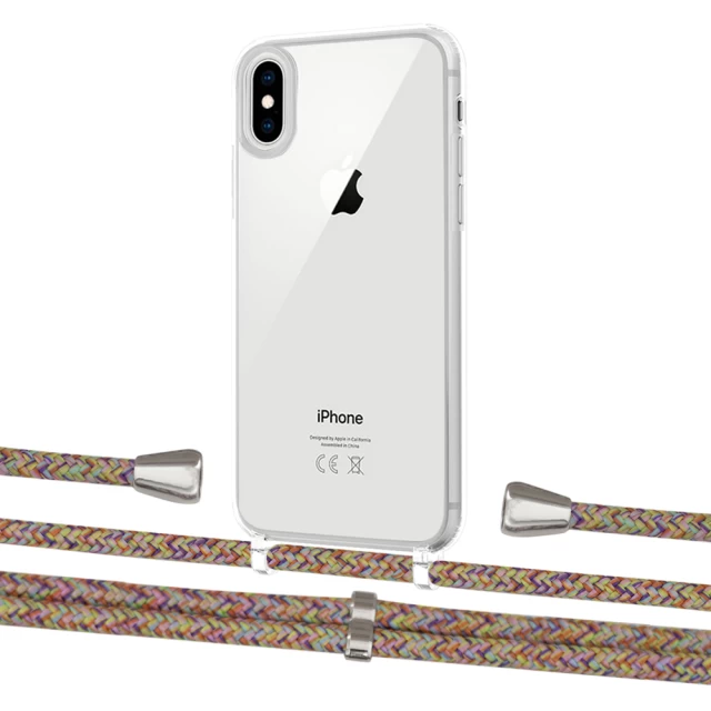 Чехол Upex Crossbody Protection Case для iPhone XS | X Crystal with Aide Confondre and Casquette Silver (UP101592)
