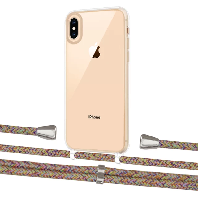 Чохол Upex Crossbody Protection Case для iPhone XS Max Crystal with Aide Confondre and Casquette Silver (UP102152)