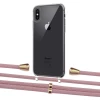 Чехол Upex Crossbody Protection Case для iPhone XS Max Crystal with Aide Carnation and Casquette Gold (UP102166)