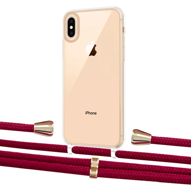 Чохол Upex Crossbody Protection Case для iPhone XS | X Crystal with Aide Chili Pepper and Casquette Gold (UP101608)