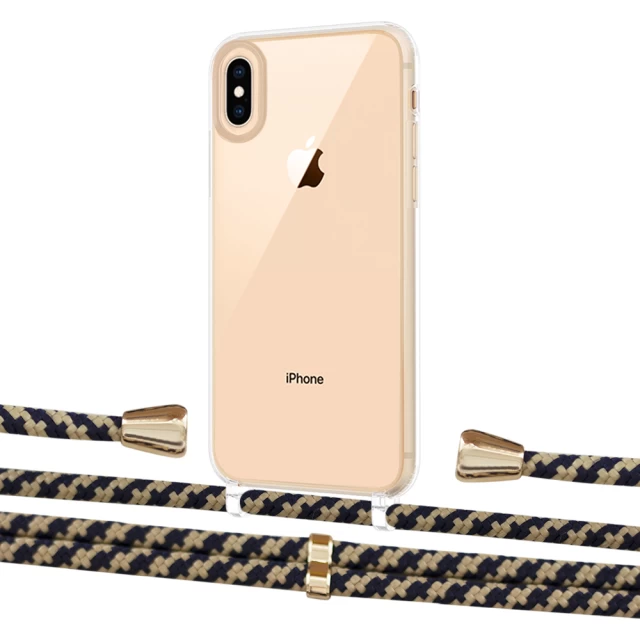 Чехол Upex Crossbody Protection Case для iPhone XS | X Crystal with Aide Copper and Casquette Gold (UP101614)