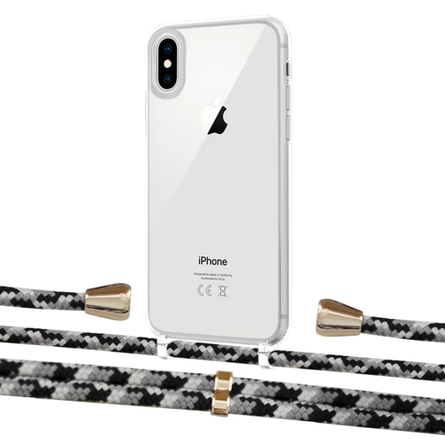 Чехол Upex Crossbody Protection Case для iPhone XS | X Crystal with Aide Life Road and Casquette Gold (UP101616)