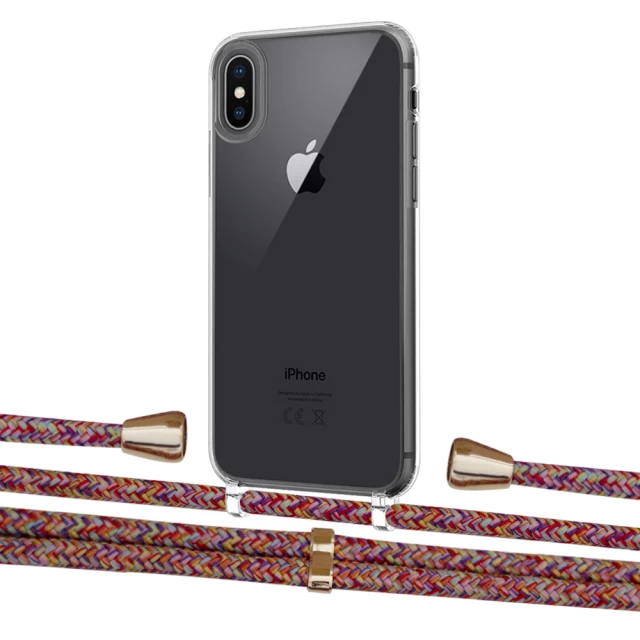 Чохол Upex Crossbody Protection Case для iPhone XS Max Crystal with Aide Melanger and Casquette Gold (UP102186)