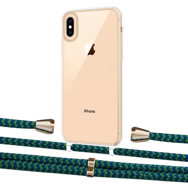 Чохол Upex Crossbody Protection Case для iPhone XS Max Crystal with Aide Emeraude and Casquette Gold (UP102190)