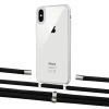 Чохол Upex Crossbody Protection Case для iPhone XS Max Crystal with Aide Black and Cap Silver (UP102191)