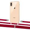 Чехол Upex Crossbody Protection Case для iPhone XS Max Crystal with Aide Red and Cap Silver (UP102192)
