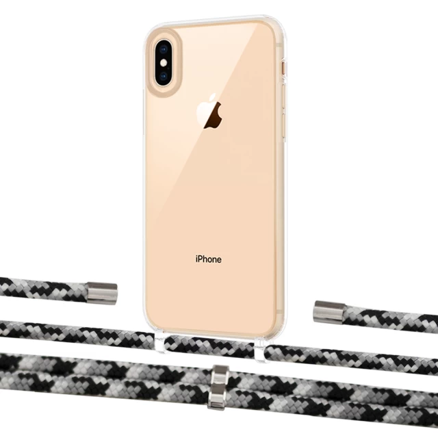 Чохол Upex Crossbody Protection Case для iPhone XS | X Crystal with Aide Life Road and Cap Silver (UP101651)