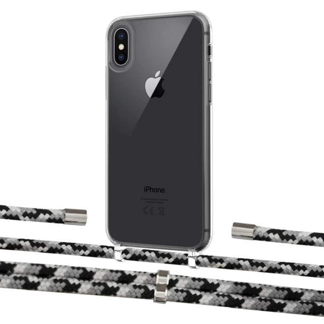 Чохол Upex Crossbody Protection Case для iPhone XS Max Crystal with Aide Life Road and Cap Silver (UP102211)