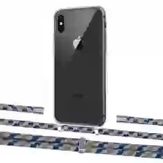 Чохол Upex Crossbody Protection Case для iPhone XS Max Crystal with Aide Steel Camouflage and Cap Silver (UP102219)
