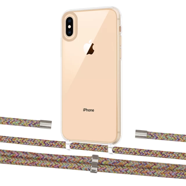 Чохол Upex Crossbody Protection Case для iPhone XS Max Crystal with Aide Confondre and Cap Silver (UP102222)
