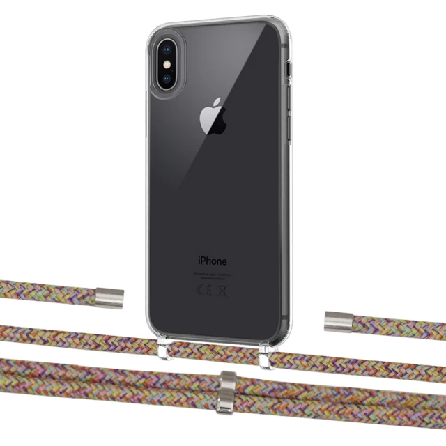 Чехол Upex Crossbody Protection Case для iPhone XS | X Crystal with Aide Confondre and Cap Silver (UP101662)