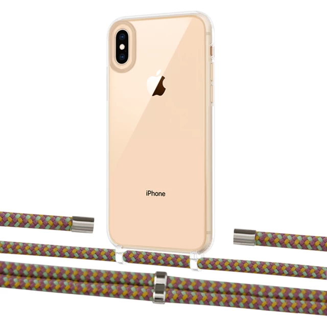 Чехол Upex Crossbody Protection Case для iPhone XS Max Crystal with Aide Couleur Vintage and Cap Silver (UP102223)