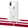 Чехол Upex Crossbody Protection Case для iPhone XS Max Crystal with Aide Red and Cap Gold (UP102227)