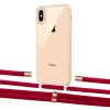 Чехол Upex Crossbody Protection Case для iPhone XS | X Crystal with Aide Red and Cap Gold (UP101667)