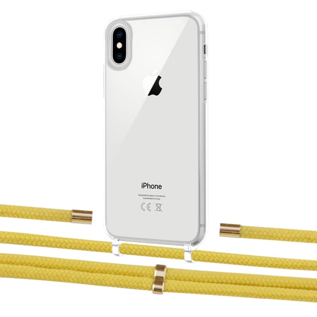 Чохол Upex Crossbody Protection Case для iPhone XS Max Crystal with Aide Corn and Cap Gold (UP102229)