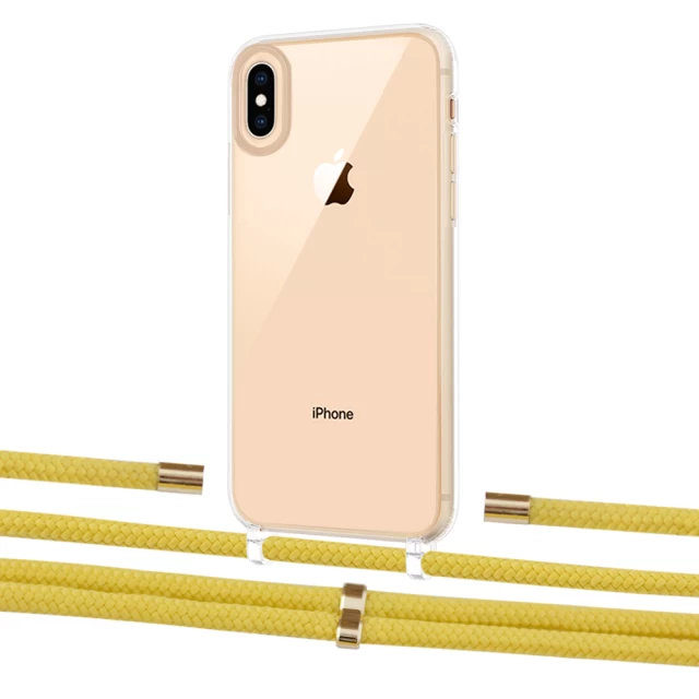 Чохол Upex Crossbody Protection Case для iPhone XS | X Crystal with Aide Corn and Cap Gold (UP101669)