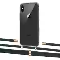 Чехол Upex Crossbody Protection Case для iPhone XS | X Crystal with Aide Cyprus Green and Cap Gold (UP101674)