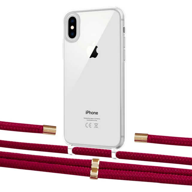 Чехол Upex Crossbody Protection Case для iPhone XS Max Crystal with Aide Chili Pepper and Cap Gold (UP102238)