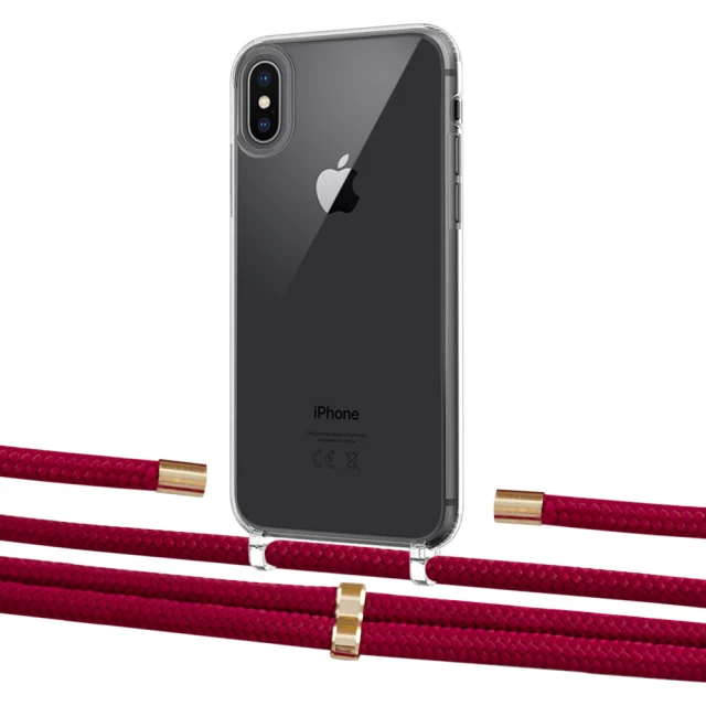 Чохол Upex Crossbody Protection Case для iPhone XS Max Crystal with Aide Chili Pepper and Cap Gold (UP102238)