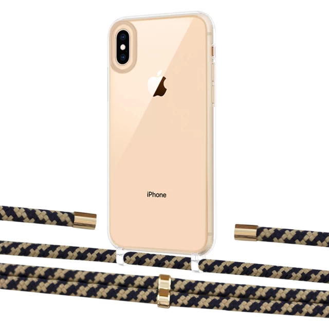 Чохол Upex Crossbody Protection Case для iPhone XS Max Crystal with Aide Copper and Cap Gold (UP102244)