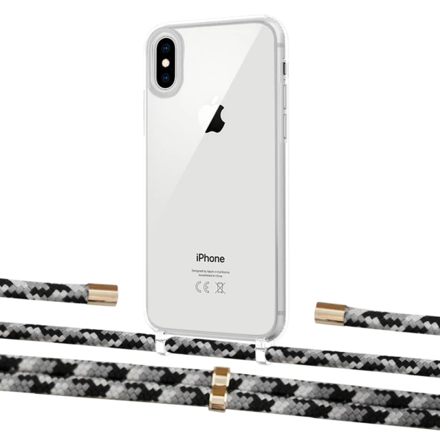 Чехол Upex Crossbody Protection Case для iPhone XS Max Crystal with Aide Life Road and Cap Gold (UP102246)