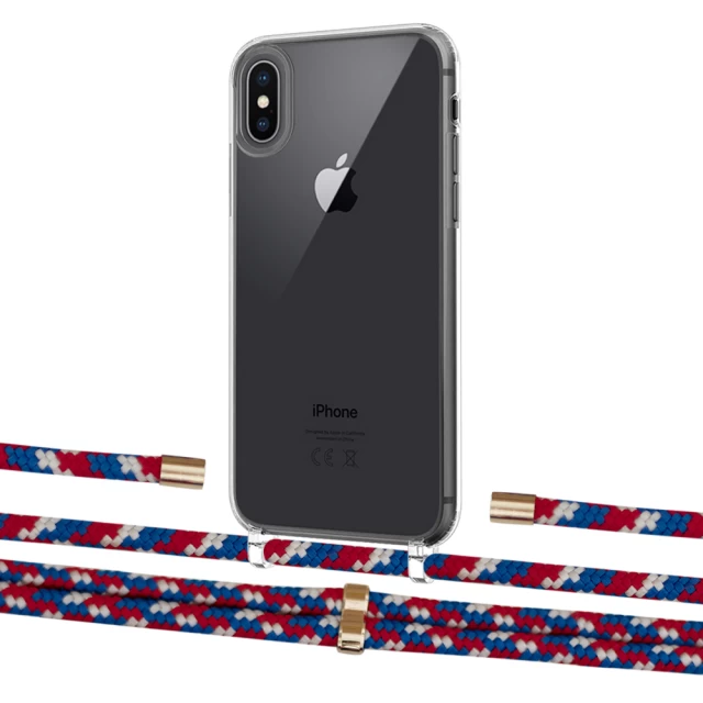 Чохол Upex Crossbody Protection Case для iPhone XS | X Crystal with Aide Police and Cap Gold (UP101688)