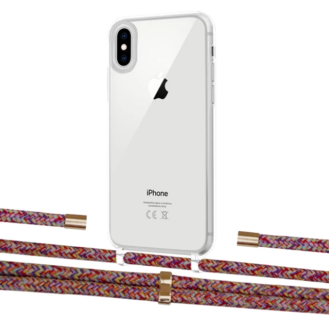Чехол Upex Crossbody Protection Case для iPhone XS Max Crystal with Aide Melanger and Cap Gold (UP102256)
