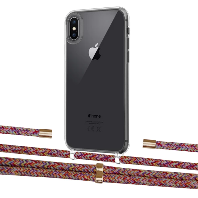 Чехол Upex Crossbody Protection Case для iPhone XS Max Crystal with Aide Melanger and Cap Gold (UP102256)