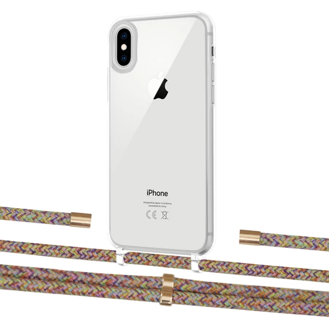 Чохол Upex Crossbody Protection Case для iPhone XS Max Crystal with Aide Confondre and Cap Gold (UP102257)