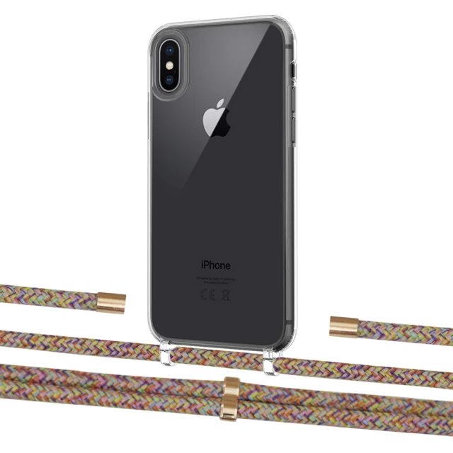 Чохол Upex Crossbody Protection Case для iPhone XS Max Crystal with Aide Confondre and Cap Gold (UP102257)