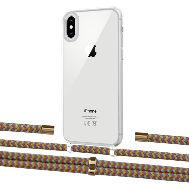 Чохол Upex Crossbody Protection Case для iPhone XS Max Crystal with Aide Couleur Vintage and Cap Gold (UP102258)