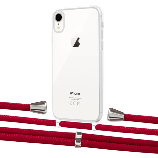Чохол Upex Crossbody Protection Case для iPhone XR Crystal with Aide Red and Casquette Silver (UP101842)