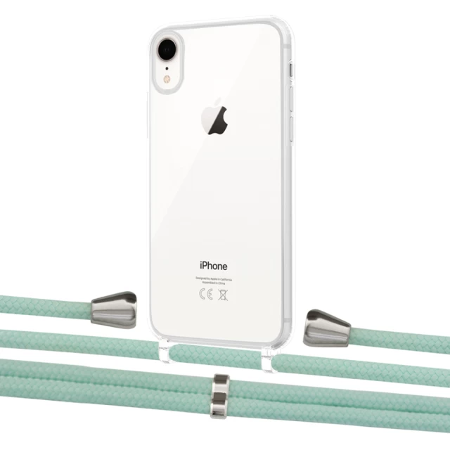 Чехол Upex Crossbody Protection Case для iPhone XR Crystal with Aide Pistachio and Casquette Silver (UP101846)