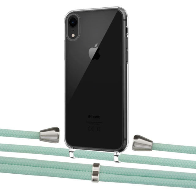 Чохол Upex Crossbody Protection Case для iPhone XR Crystal with Aide Pistachio and Casquette Silver (UP101846)