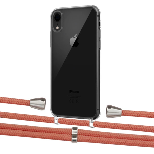 Чохол Upex Crossbody Protection Case для iPhone XR Crystal with Aide Cantaloupe and Casquette Silver (UP101847)