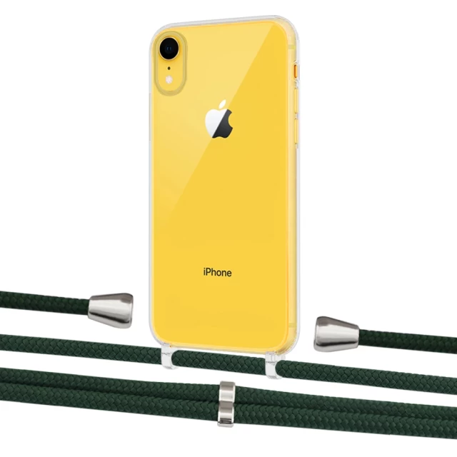 Чохол Upex Crossbody Protection Case для iPhone XR Crystal with Aide Cyprus Green and Casquette Silver (UP101849)