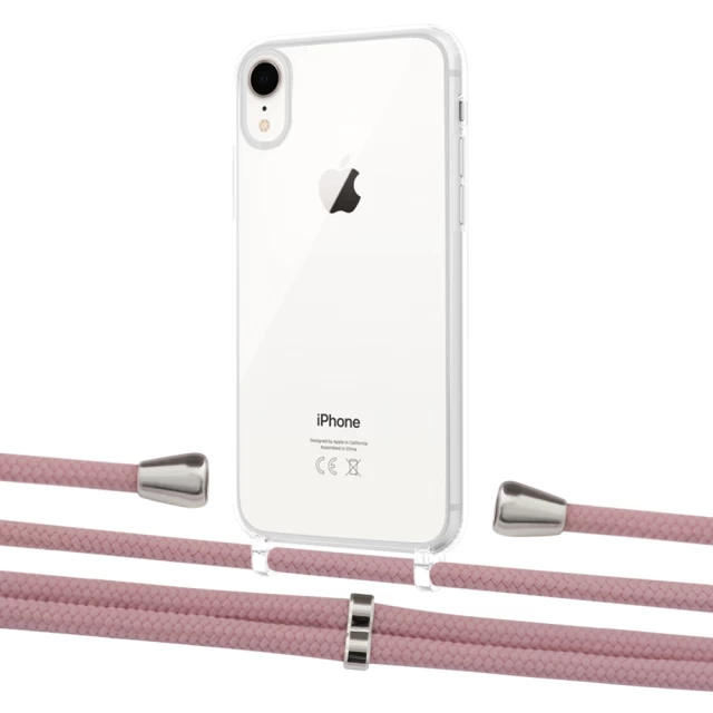 Чохол Upex Crossbody Protection Case для iPhone XR Crystal with Aide Carnation and Casquette Silver (UP101851)
