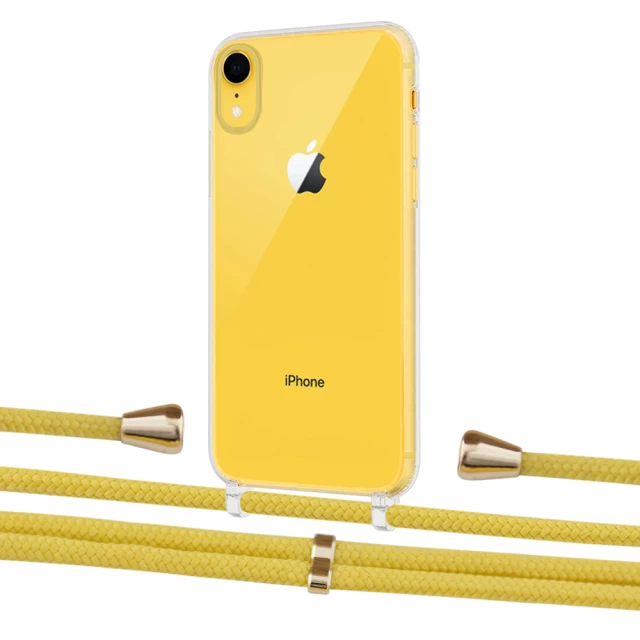 Чохол Upex Crossbody Protection Case для iPhone XR Crystal with Aide Corn and Casquette Gold (UP101879)