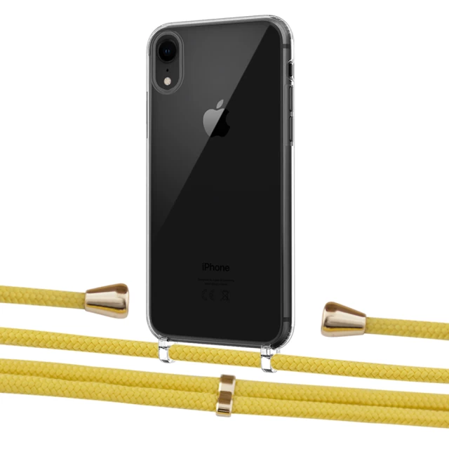 Чохол Upex Crossbody Protection Case для iPhone XR Crystal with Aide Corn and Casquette Gold (UP101879)