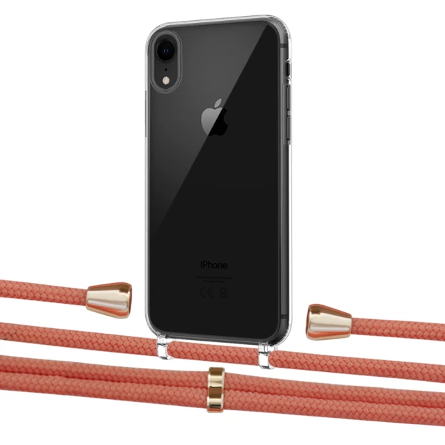 Чехол Upex Crossbody Protection Case для iPhone XR Crystal with Aide Cantaloupe and Casquette Gold (UP101882)