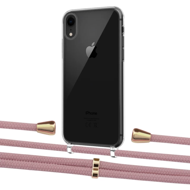 Чохол Upex Crossbody Protection Case для iPhone XR Crystal with Aide Carnation and Casquette Gold (UP101886)