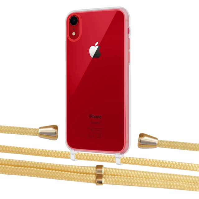 Чехол Upex Crossbody Protection Case для iPhone XR Crystal with Aide Banana and Casquette Gold (UP101893)