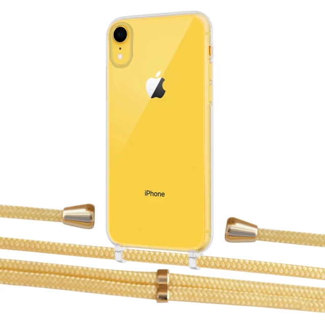 Чохол Upex Crossbody Protection Case для iPhone XR Crystal with Aide Banana and Casquette Gold (UP101893)