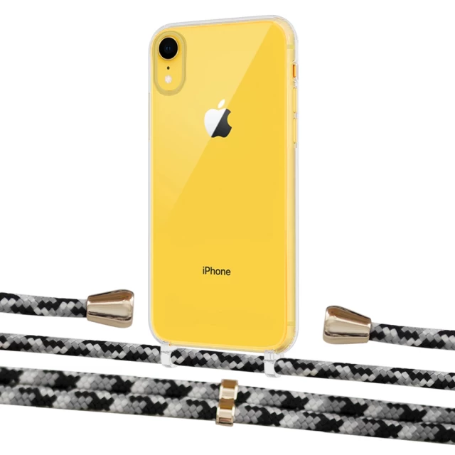 Чохол Upex Crossbody Protection Case для iPhone XR Crystal with Aide Life Road and Casquette Gold (UP101896)